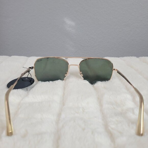 QUAY // ltd ed tony bianco collab gold frame dark olive lens pilot style aviator main image 2